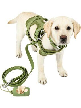 Adjustable 4-in-1 No Pull Dog Harness Set with Leash, Collar & Poop Bags